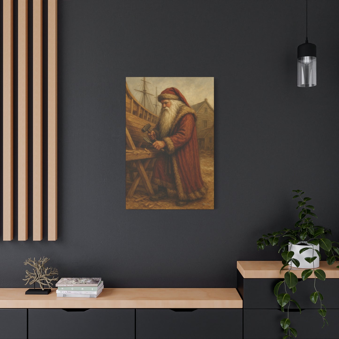 Santa Claus Artisan Matte Canvas Wall Art