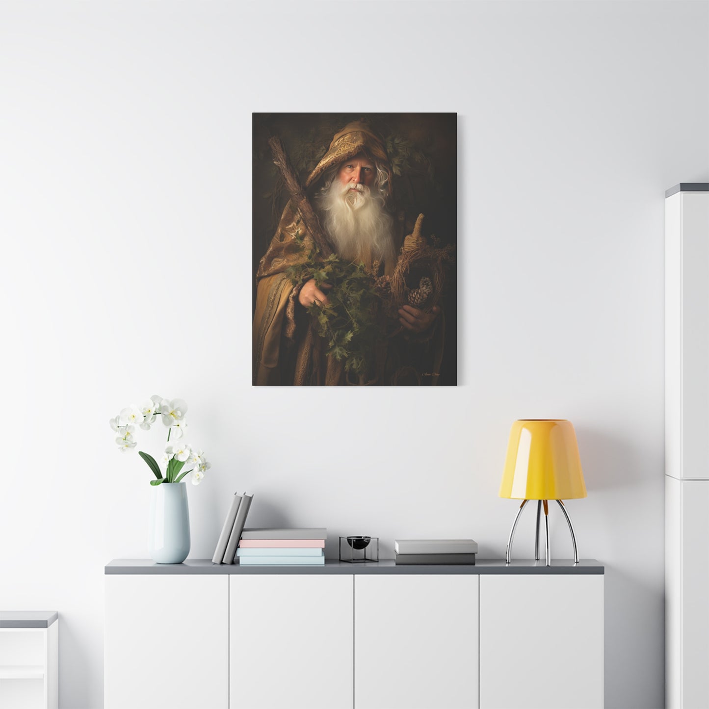 Forest Santa Matte Canvas, Stretched, 1.25"