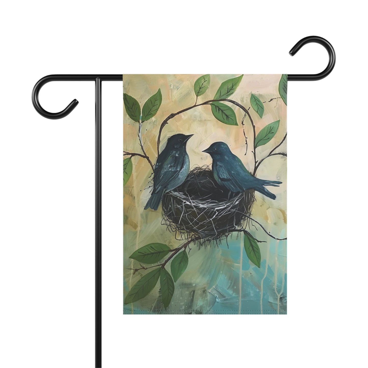 Birds in a Nest Garden & House Banner