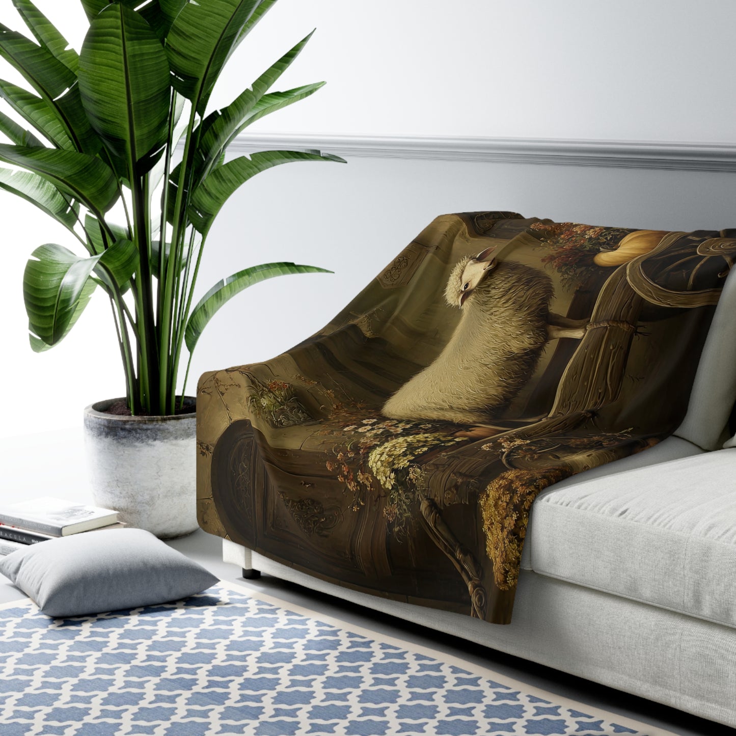 Cozy Rustic Sherpa Fleece Blanket, Perfect for Home Decor, Gifts for Him/Her, Fall and Winter Warmth, Farmhouse Style, Cozy Nights