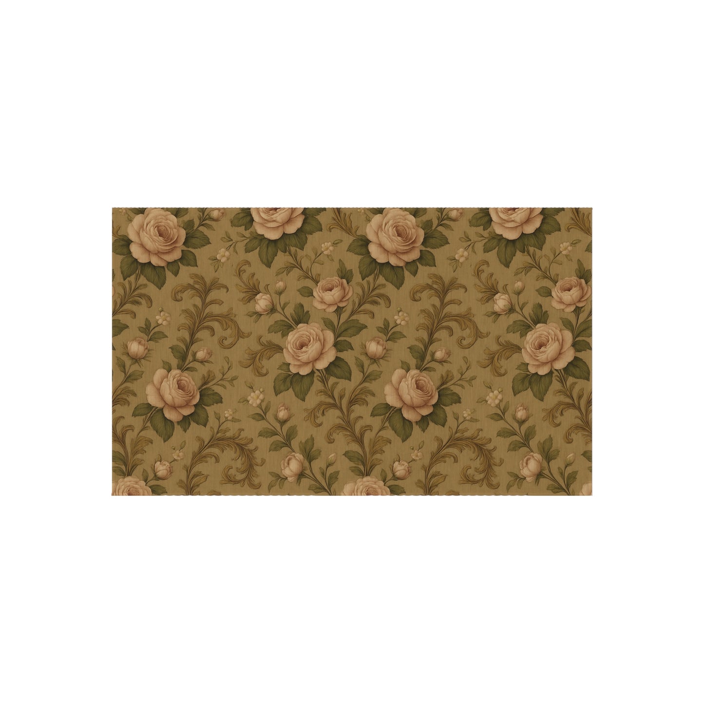 Vintage Floral Outdoor Rug, Boho Patio Mat, Garden Floor Decor, Rustic Outdoor Carpet, Perfect for Picnics & BBQs
