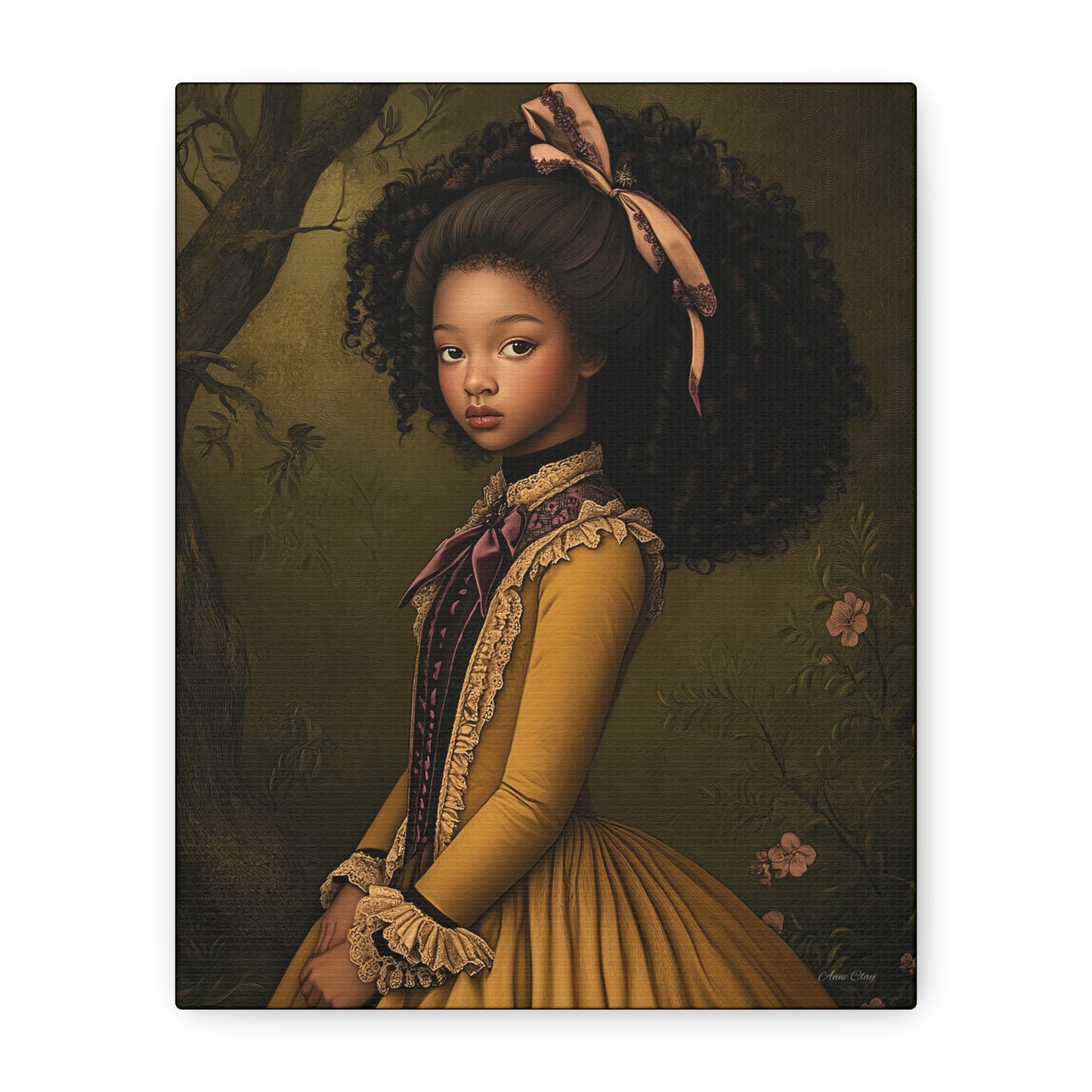 Elegant Stretched Canvas Art Print, Vintage Portrait, Home Decor, Wall Art, Gift for Art Lovers, Gallery Wall