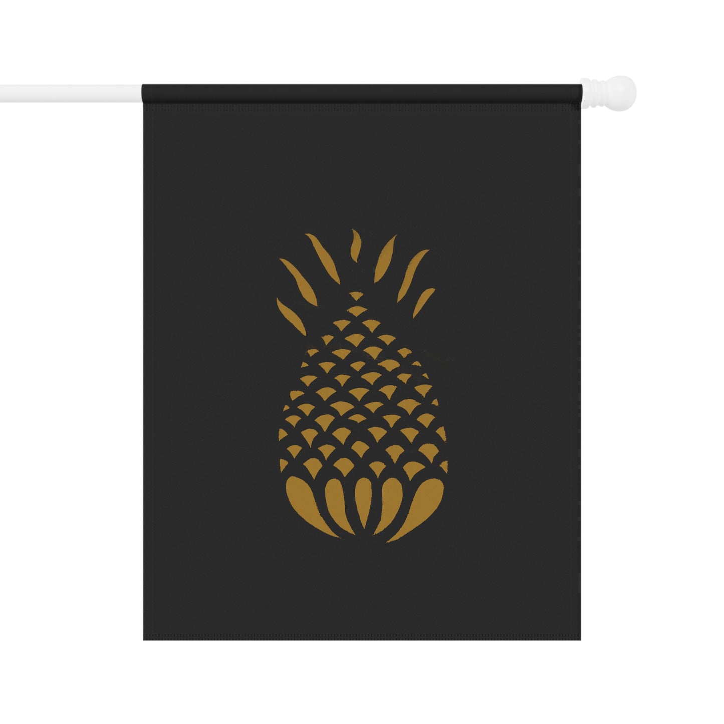 Mustard Pineapple on Black Garden & House Banner