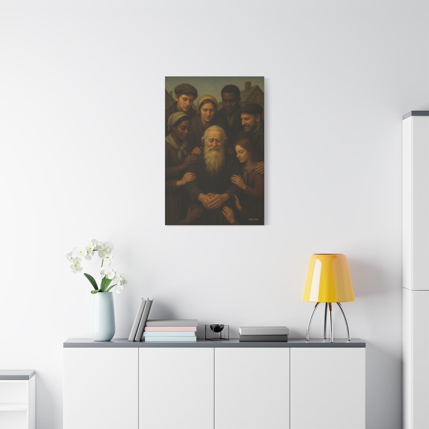 Humble Santa, Spirit of Christmas, Servanthood,  Canvas Print