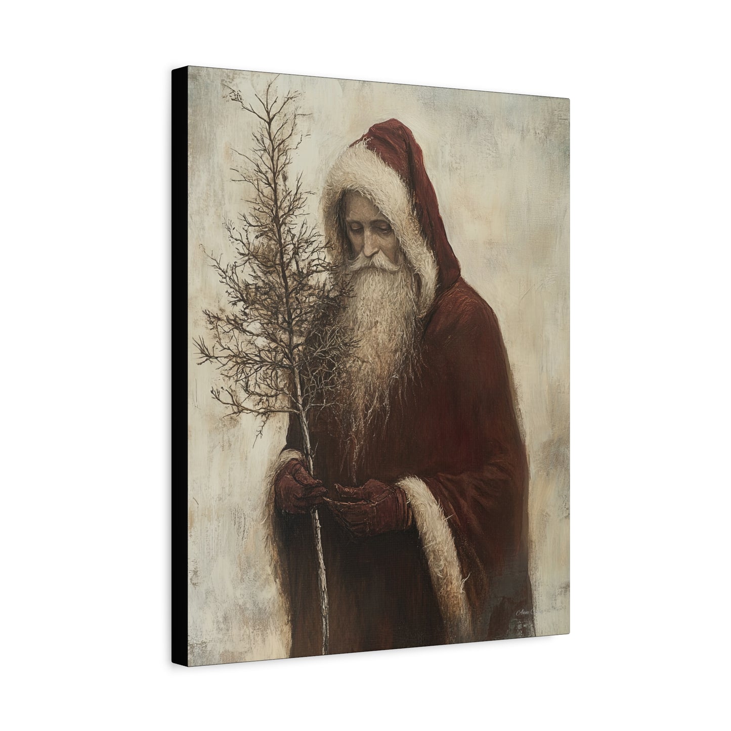 Humble Santa Matte Canvas, Stretched, 1.25"