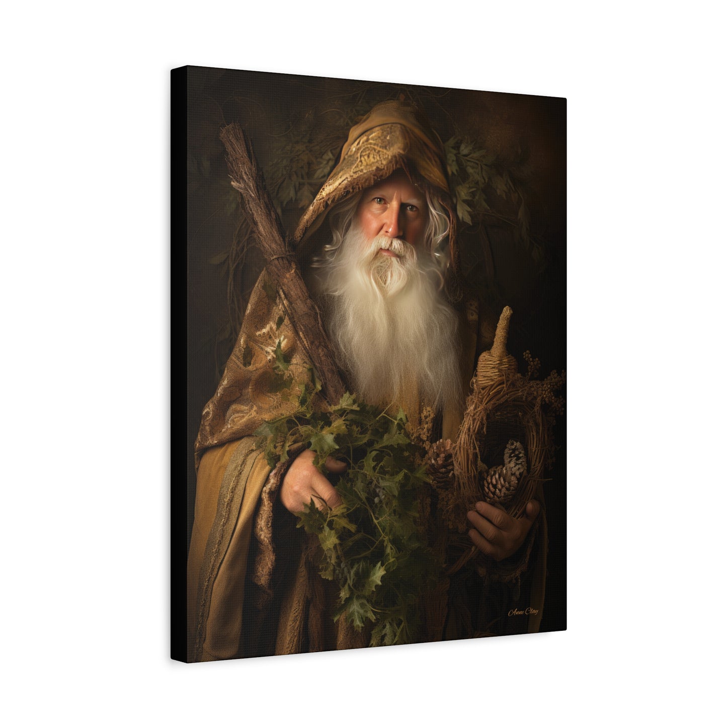 Forest Santa Matte Canvas, Stretched, 1.25"