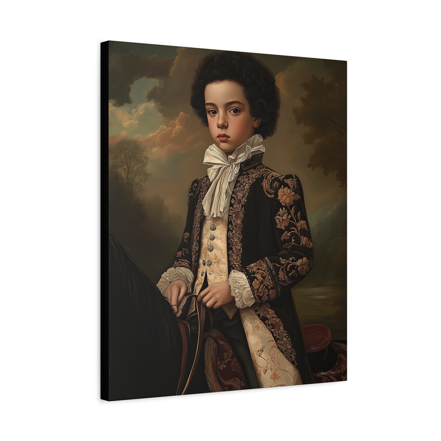 Vintage Portrait Canvas Print, Wall Art, Home Decor, Gift for Art Lovers, Classic Decor, Renaissance Style Artwork