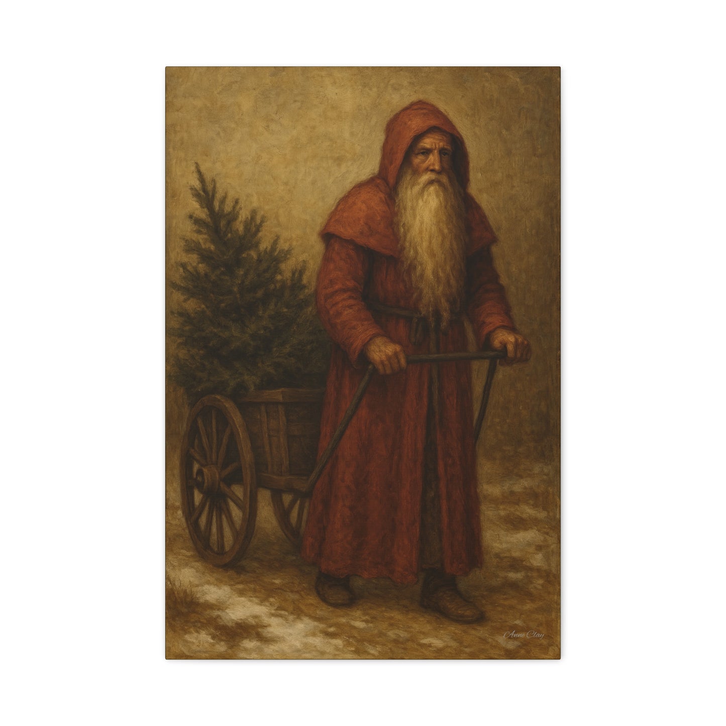 Rustic Santa Canvas Wall Art
