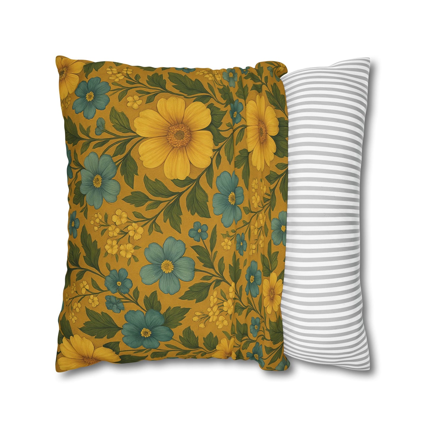 Bohemian Floral Pillowcase Cover, Cozy Home Decor, Vintage Style, Gift for Her, Spring Vibes, Couch Accessory, Cottagecore Throw