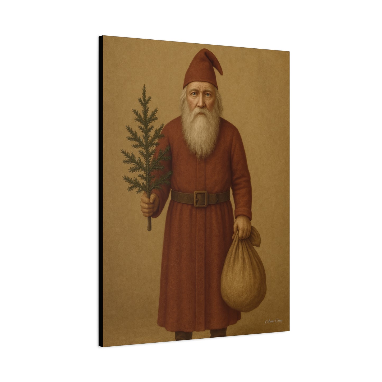 Vintage Santa Canvas Wall Art