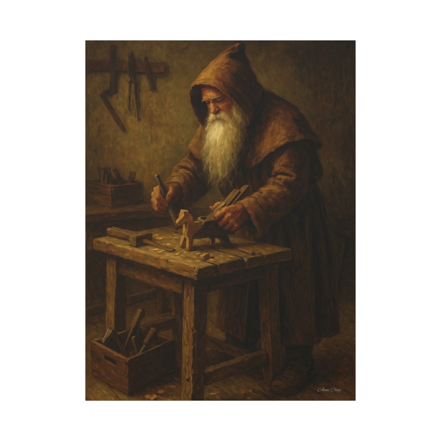 Craftsmanship Wall Art - Vintage Woodworker Canvas Print