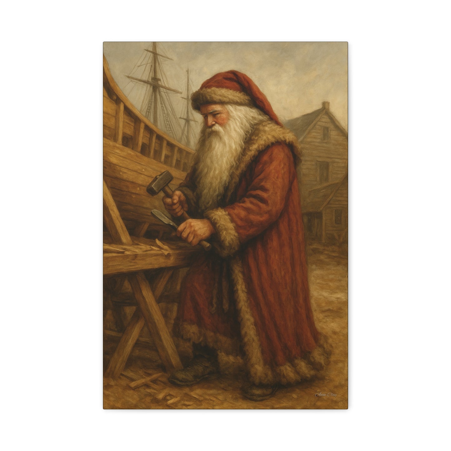 Santa Claus Artisan Matte Canvas Wall Art