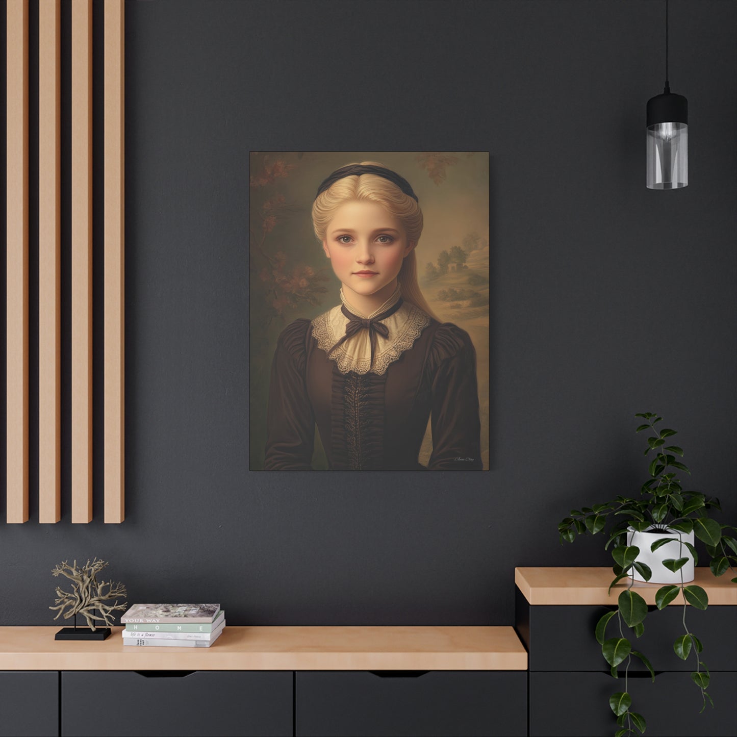 Vintage Portrait Canvas Wall Art, Home Decor, Gift for History Lovers, Romantic Wall Decor, Unique Gift Idea