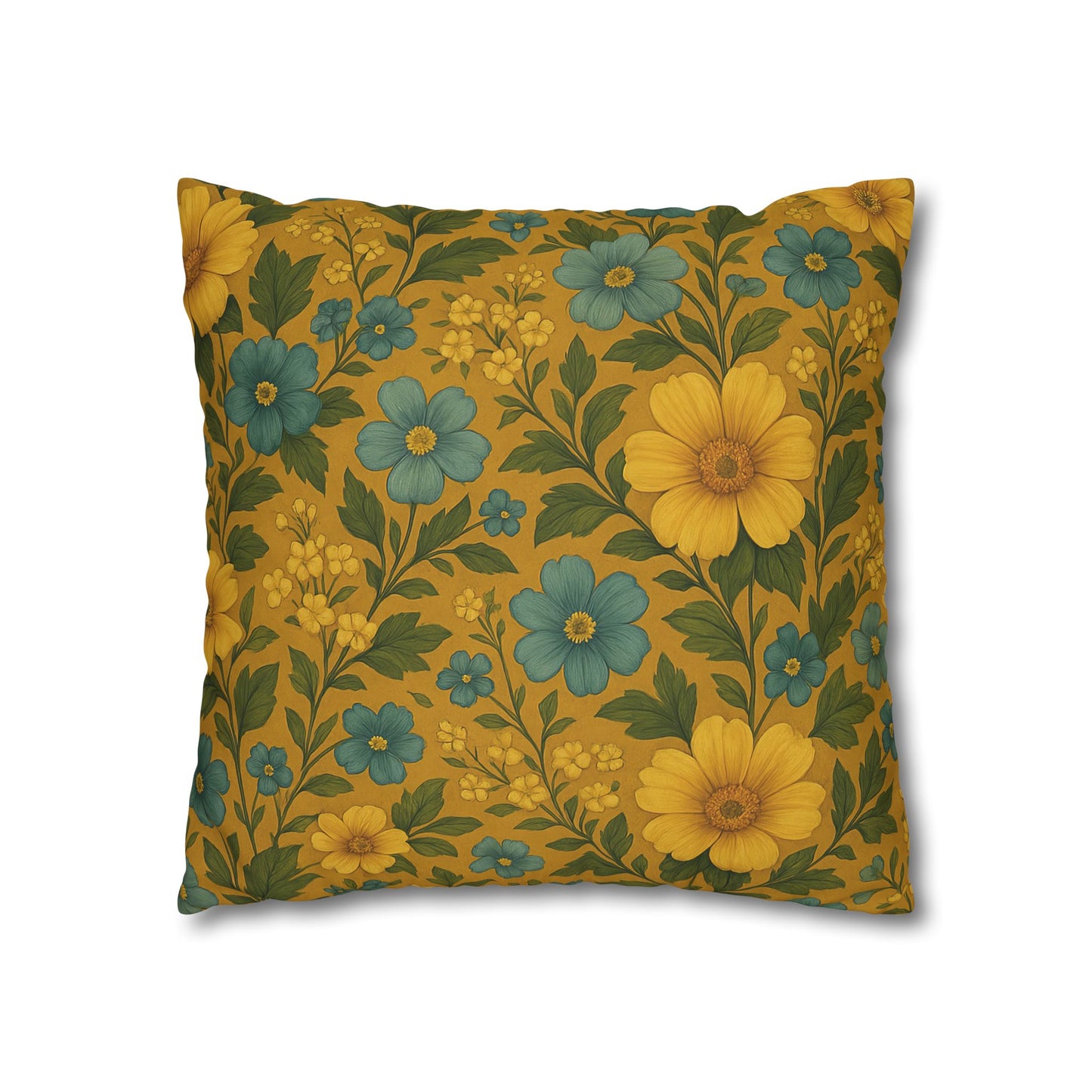 Bohemian Floral Pillowcase Cover, Cozy Home Decor, Vintage Style, Gift for Her, Spring Vibes, Couch Accessory, Cottagecore Throw