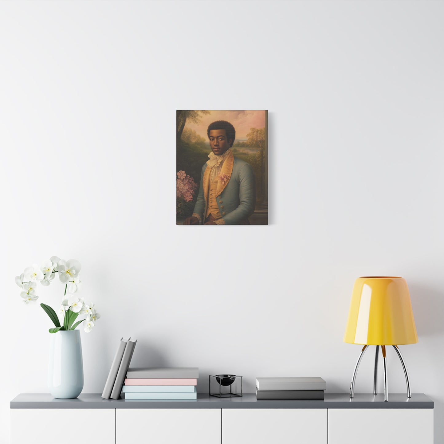 Elegant Stretched Canvas Art Print, Historical Portrait, Home Decor, Gift Idea, Wall Art, Living Room Decoration, Black History