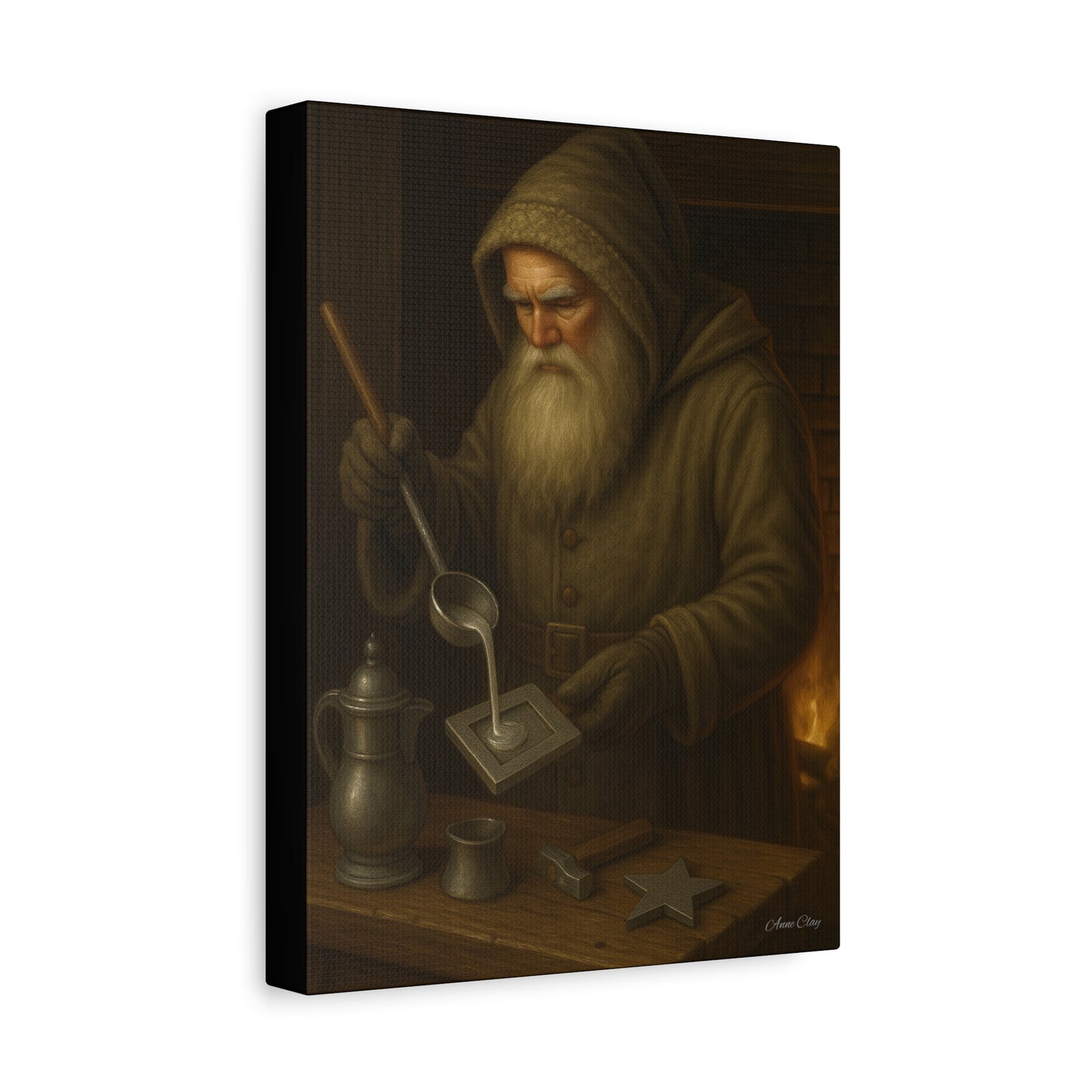 Artistic Matte Canvas Print - Mystic Blacksmith Design