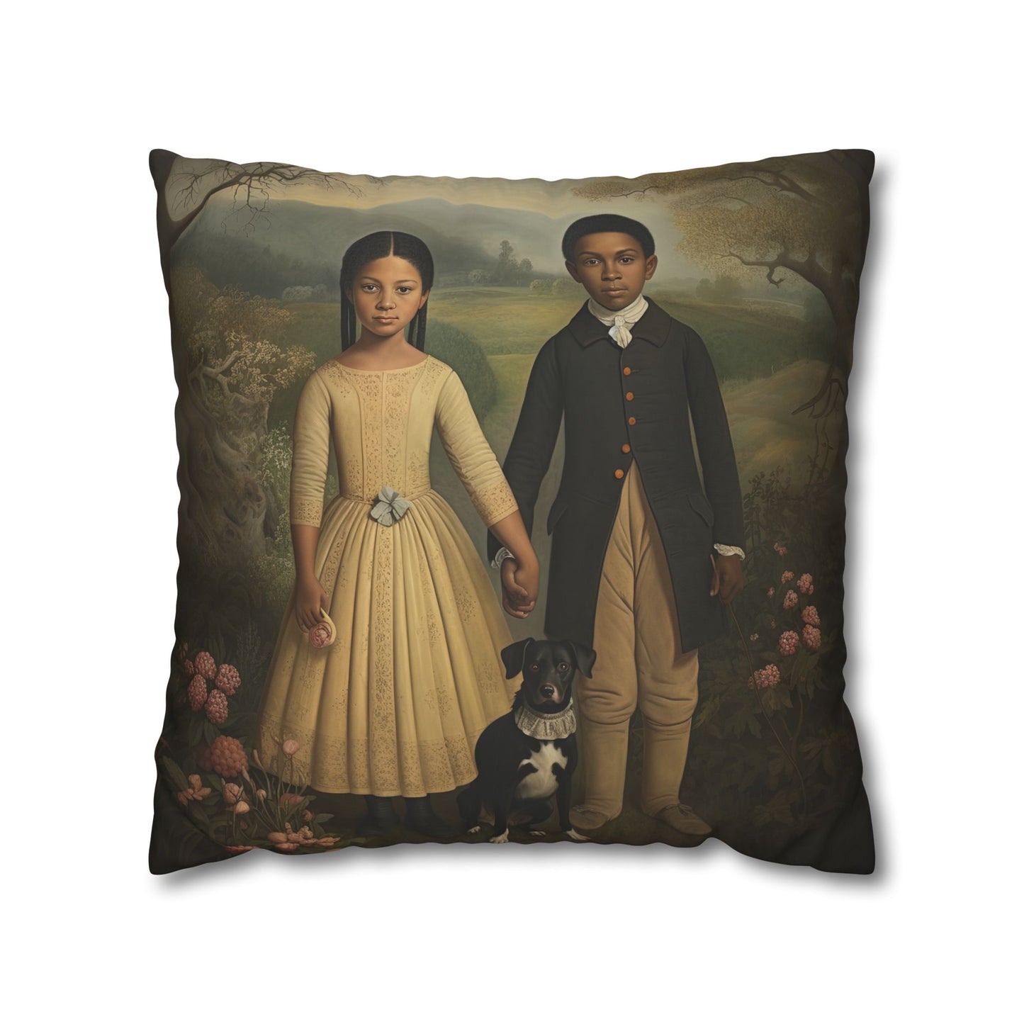 The Twins Square Poly Canvas Pillowcase