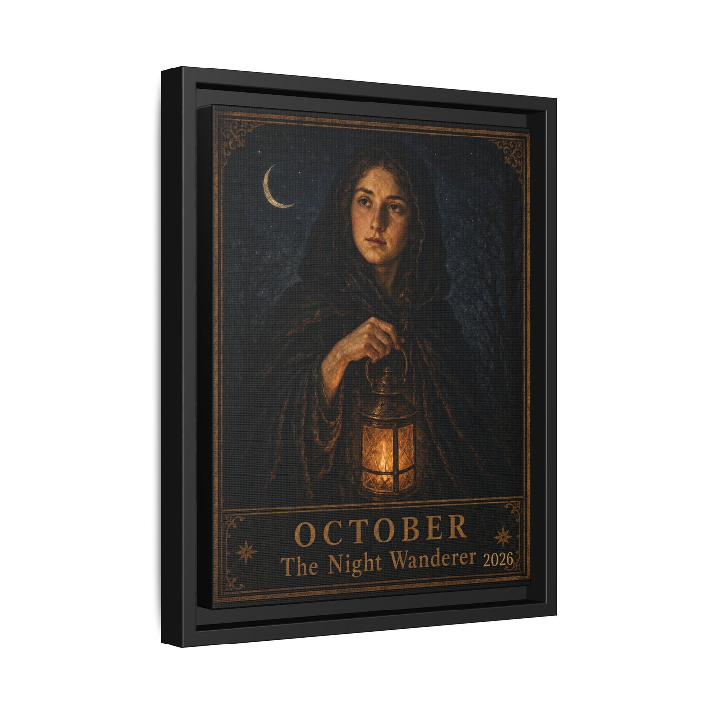 October 'The Night Wanderer' Matte Canvas Framed Art