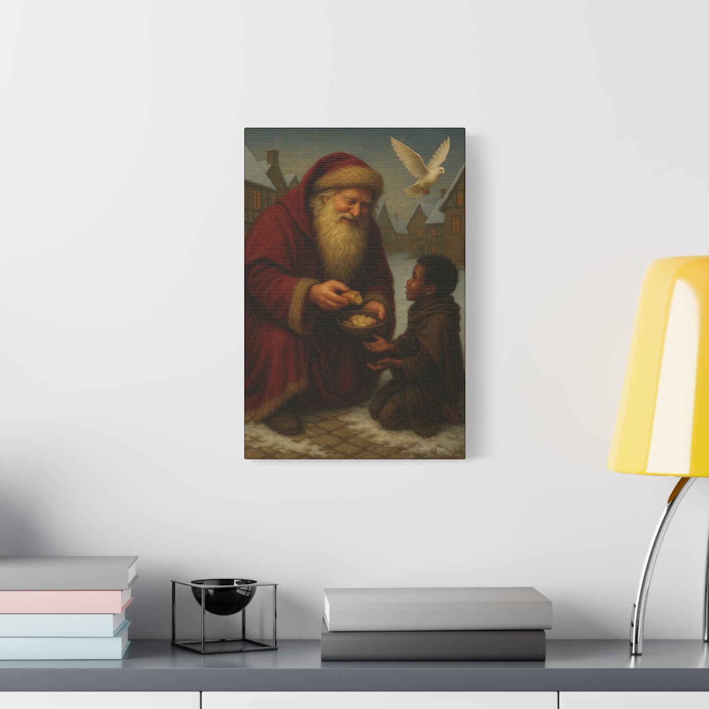 Spirit of Christmas Santa Giving Joy Canvas Print