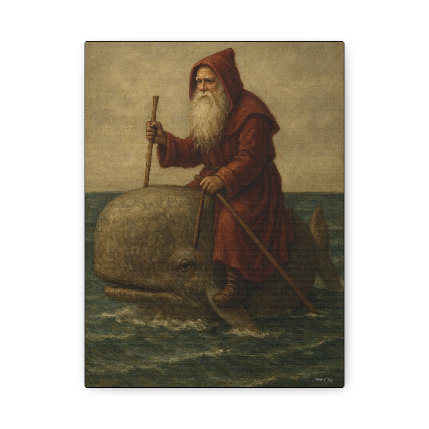 Whimsical Whale Art Canvas Print