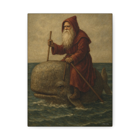 Whimsical Whale Art Canvas Print