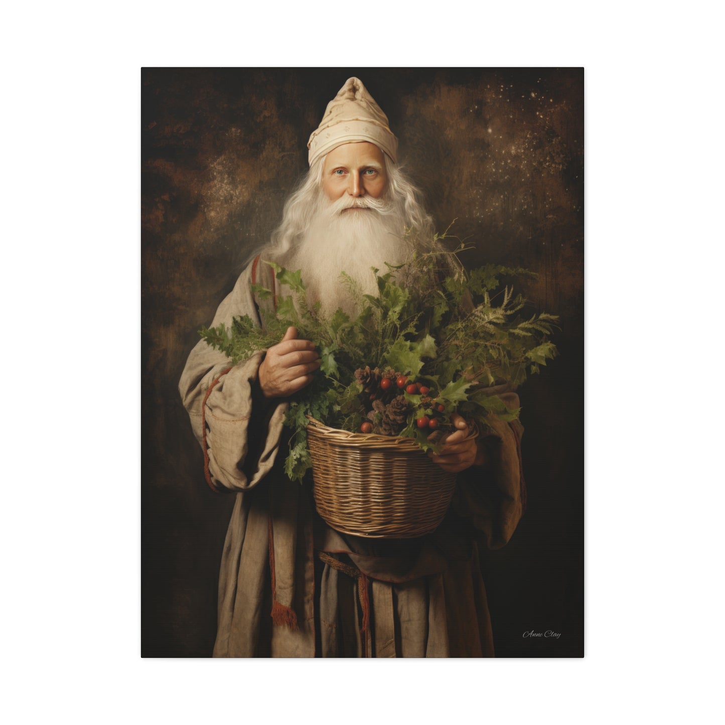 Beautiful Santa Matte Canvas, Stretched, 1.25"