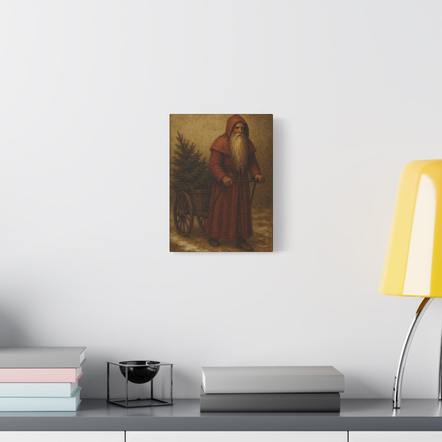 Rustic Santa Canvas Wall Art