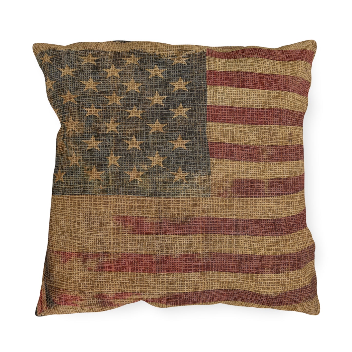 Flag Primitive Outdoor Pillows