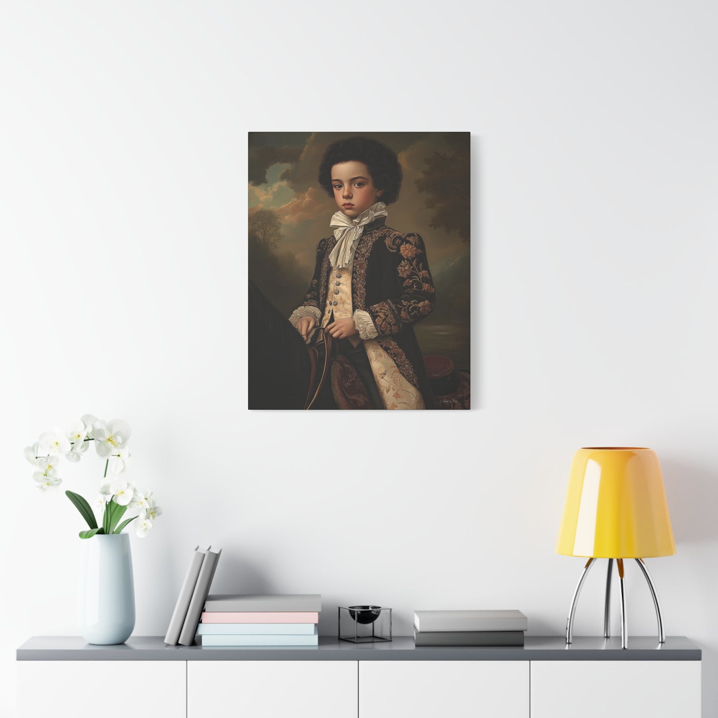 Vintage Portrait Canvas Print, Wall Art, Home Decor, Gift for Art Lovers, Classic Decor, Renaissance Style Artwork