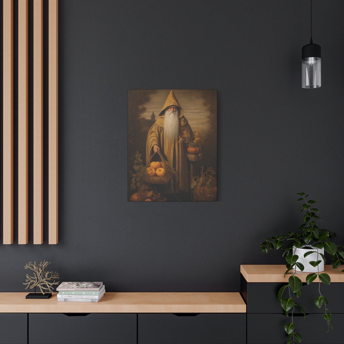 Pumpkin Santa Matte Canvas, Stretched, 1.25"