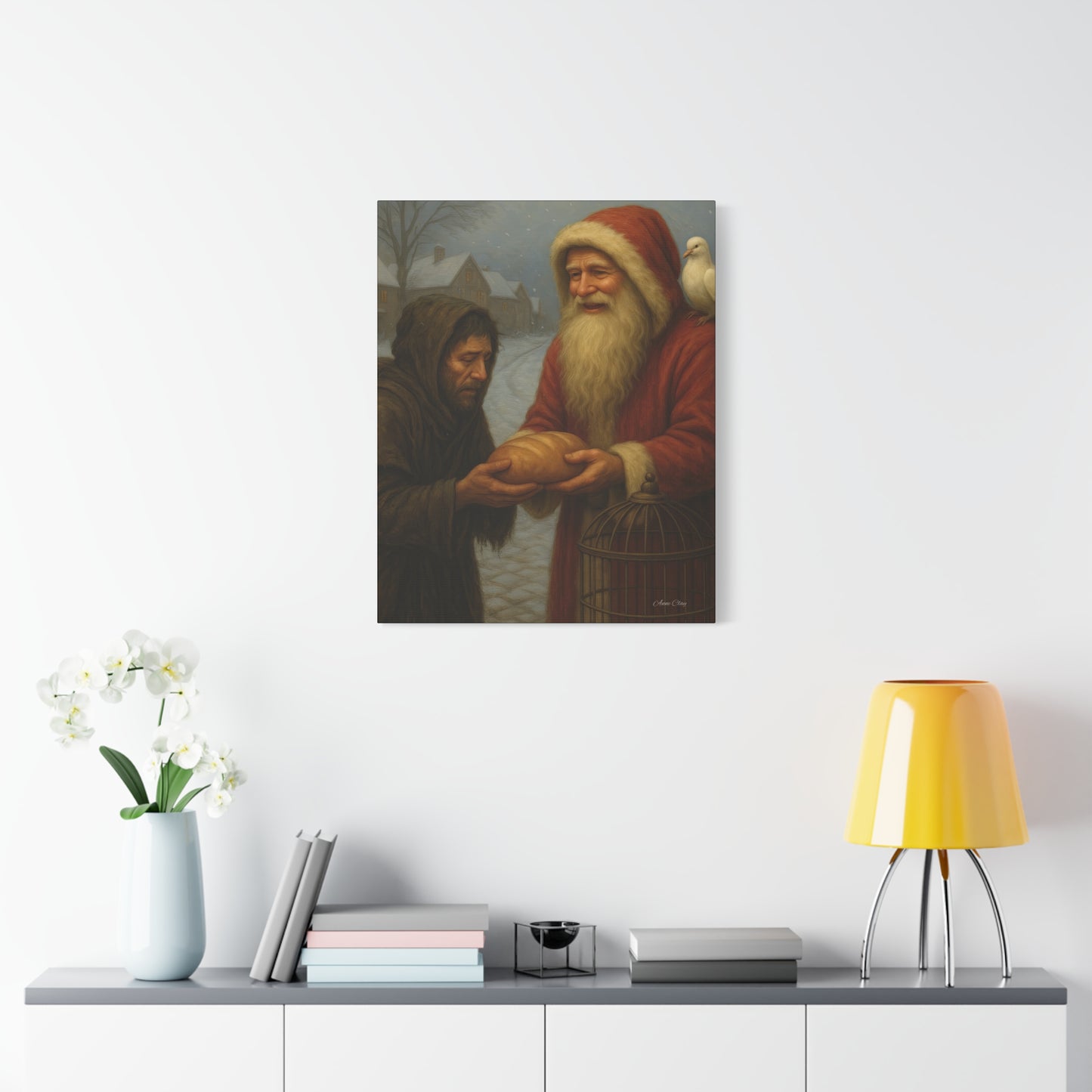 Sharing is Caring Santa Christmas Spirit Canvas Art