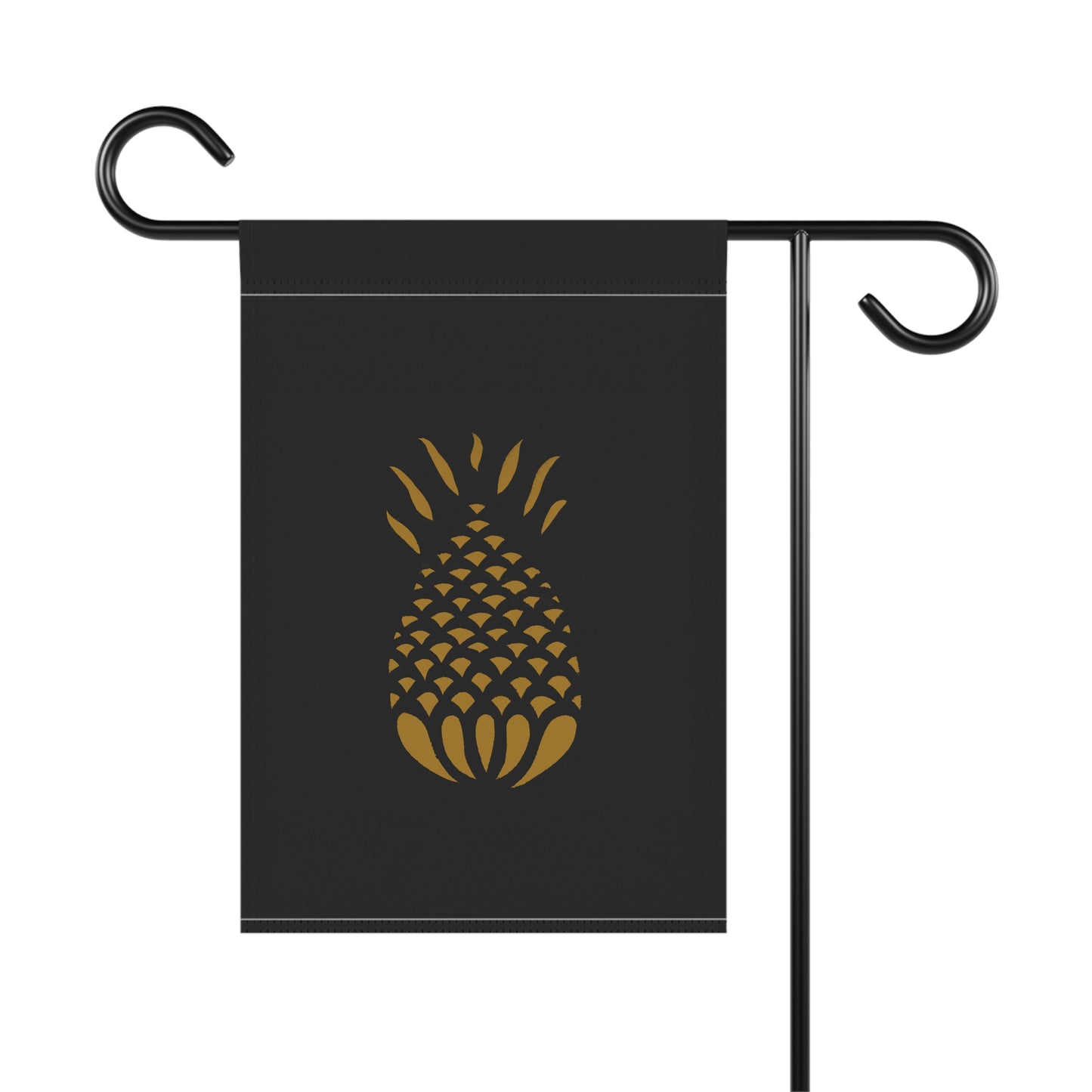 Mustard Pineapple on Black Garden & House Banner