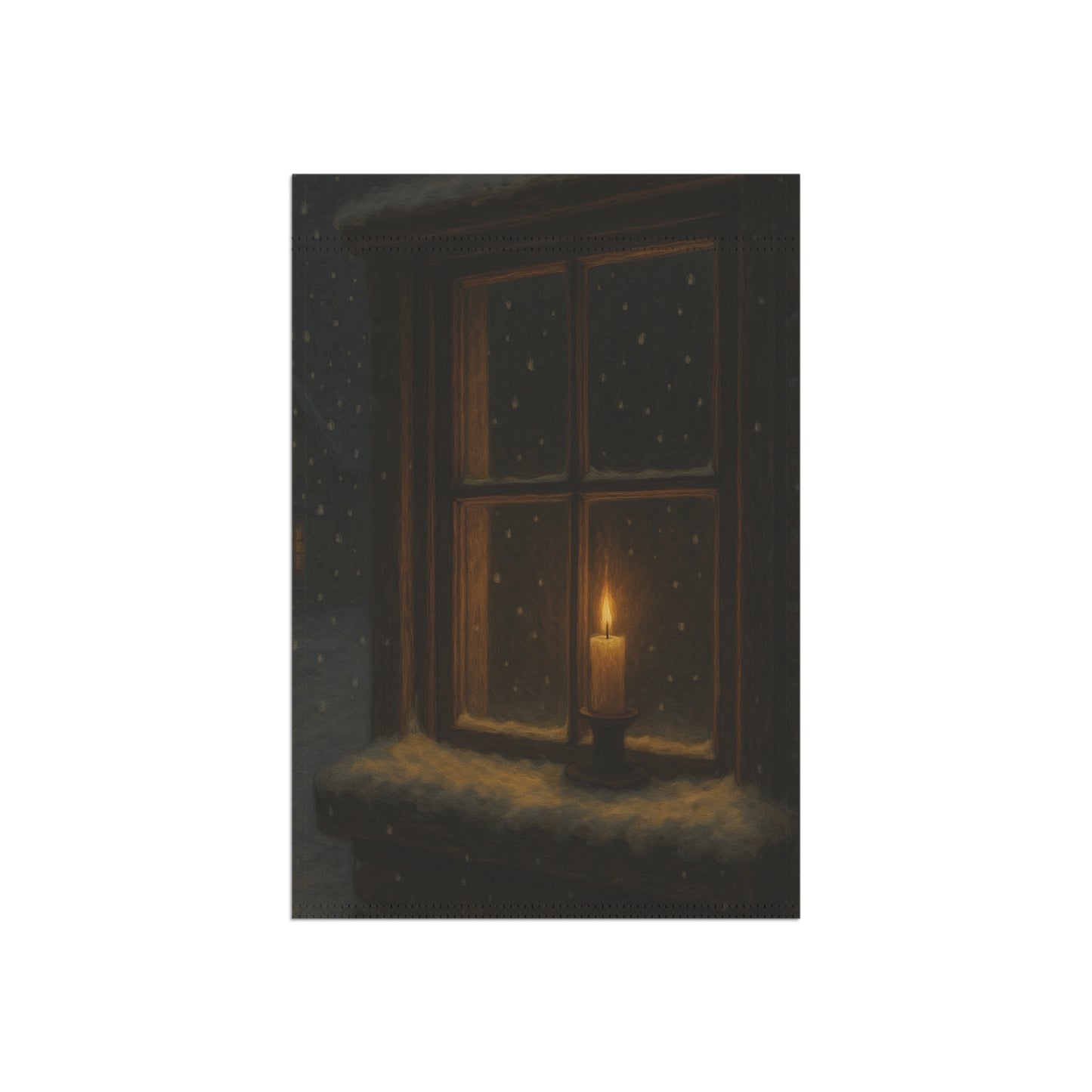 Winter Candle Garden Flag