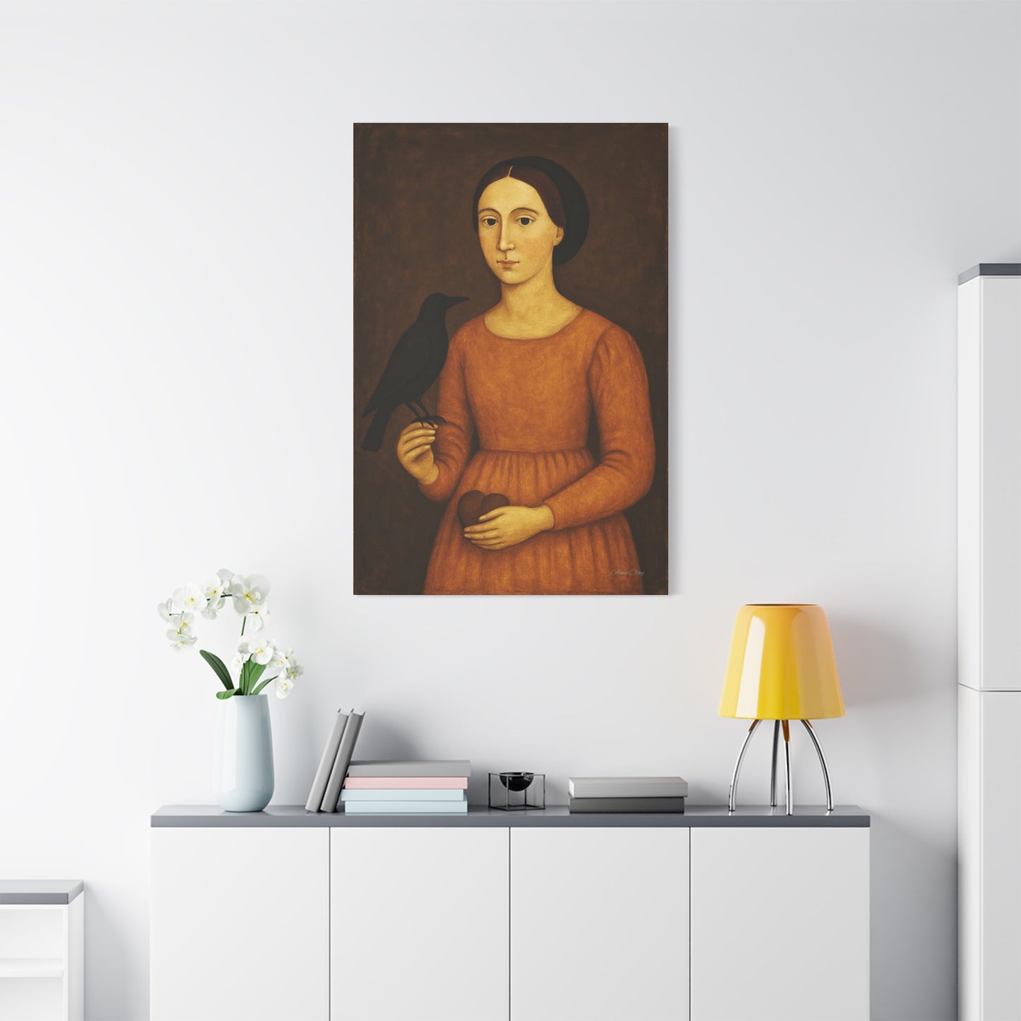 Art Canvas Print, Bird Portrait, Home Decor, Gift for Art Lovers, Wall Art, Vintage Style