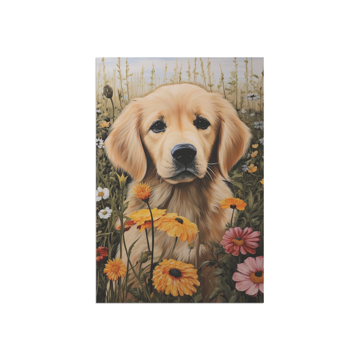 Golden Retriever Puppy Garden & House Banner