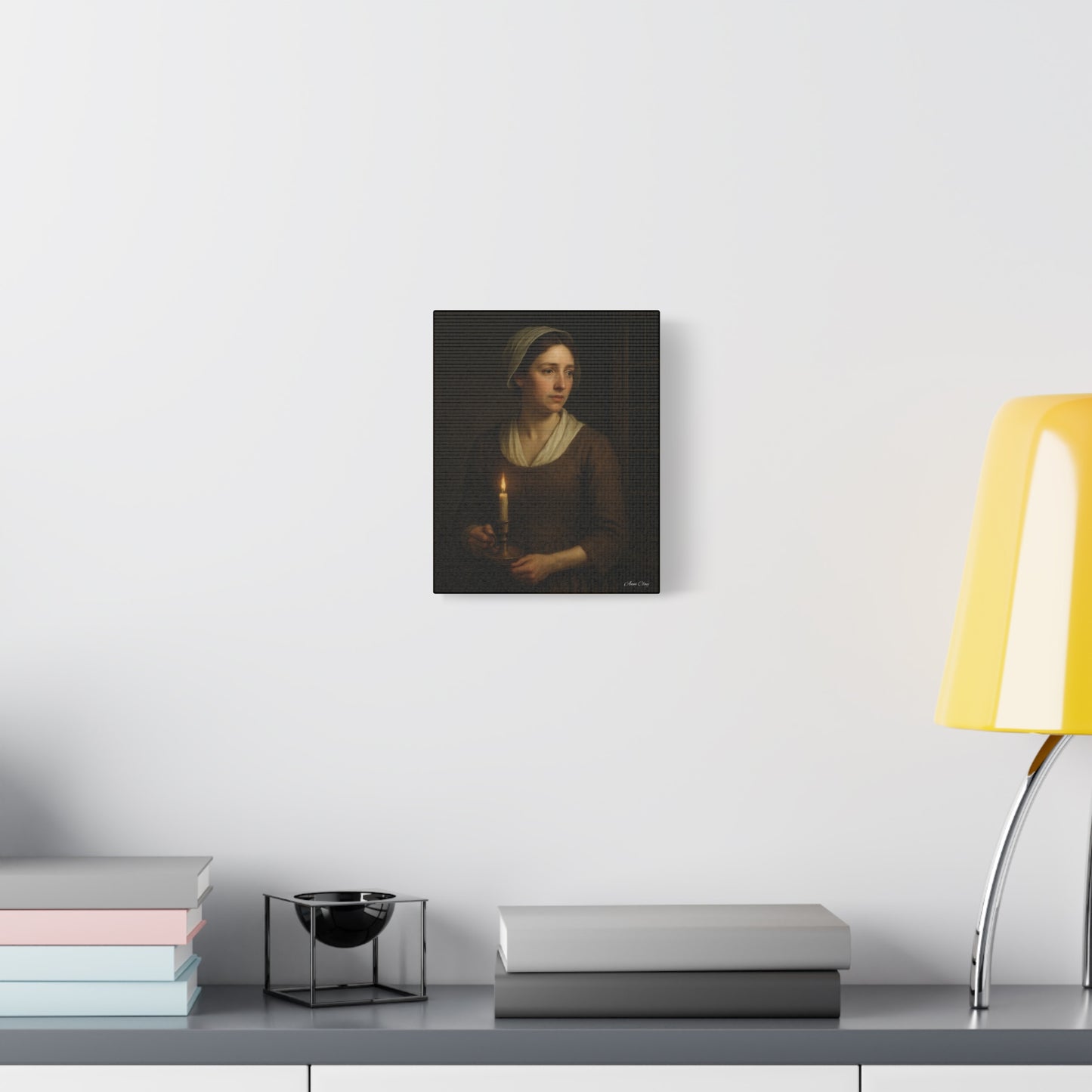 Candlelight Portrait Matte Canvas Print — Stretched Wall Art