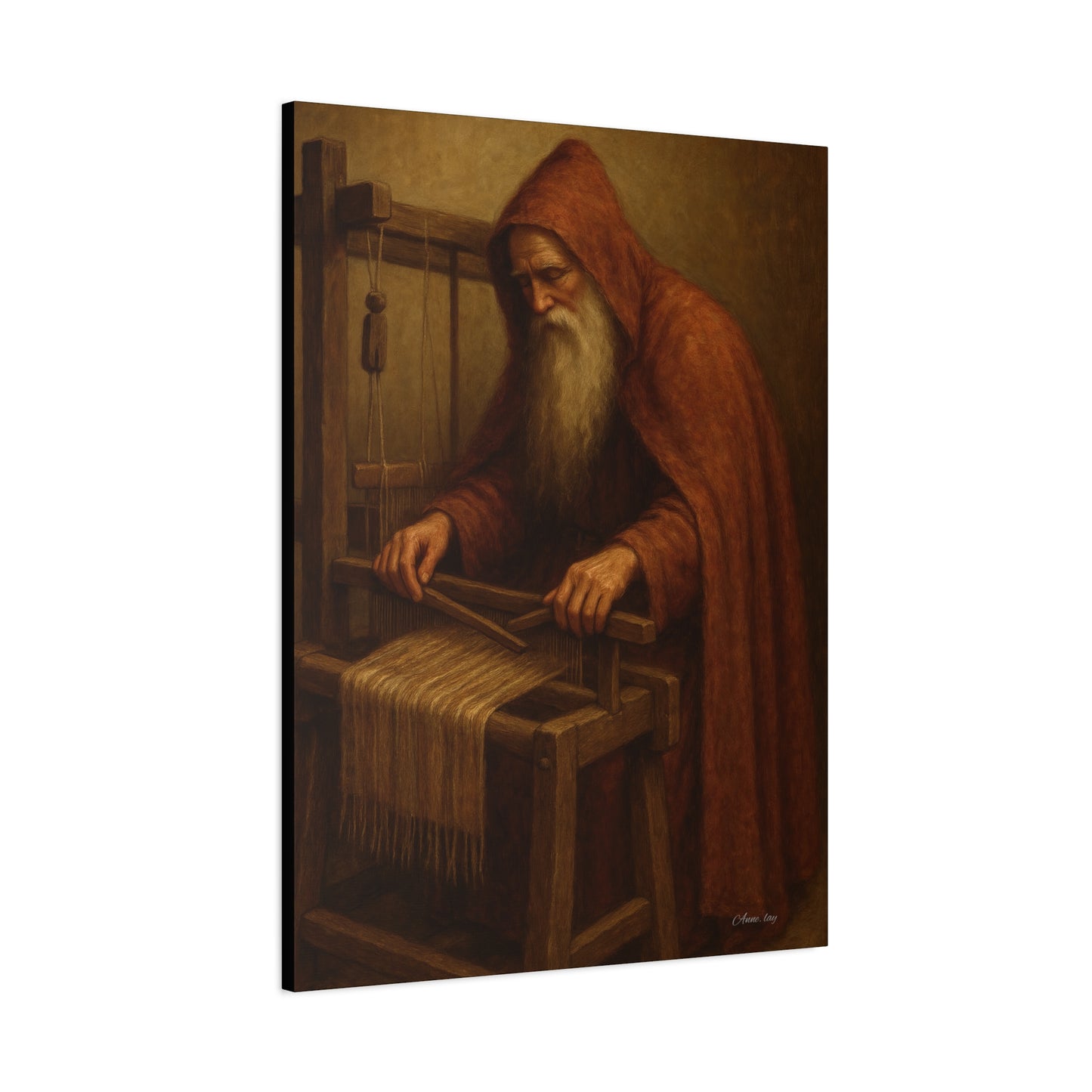 Artistic Matte Canvas Wall Art - Weaver's Wisdom Old World Santa