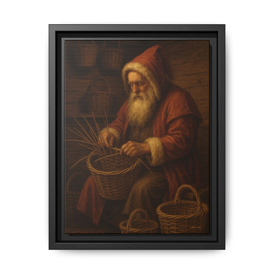 Framed Santa Claus Art Print, Christmas Decor, Holiday Wall Art, Vintage Santa Artwork, Festive Home Decoration