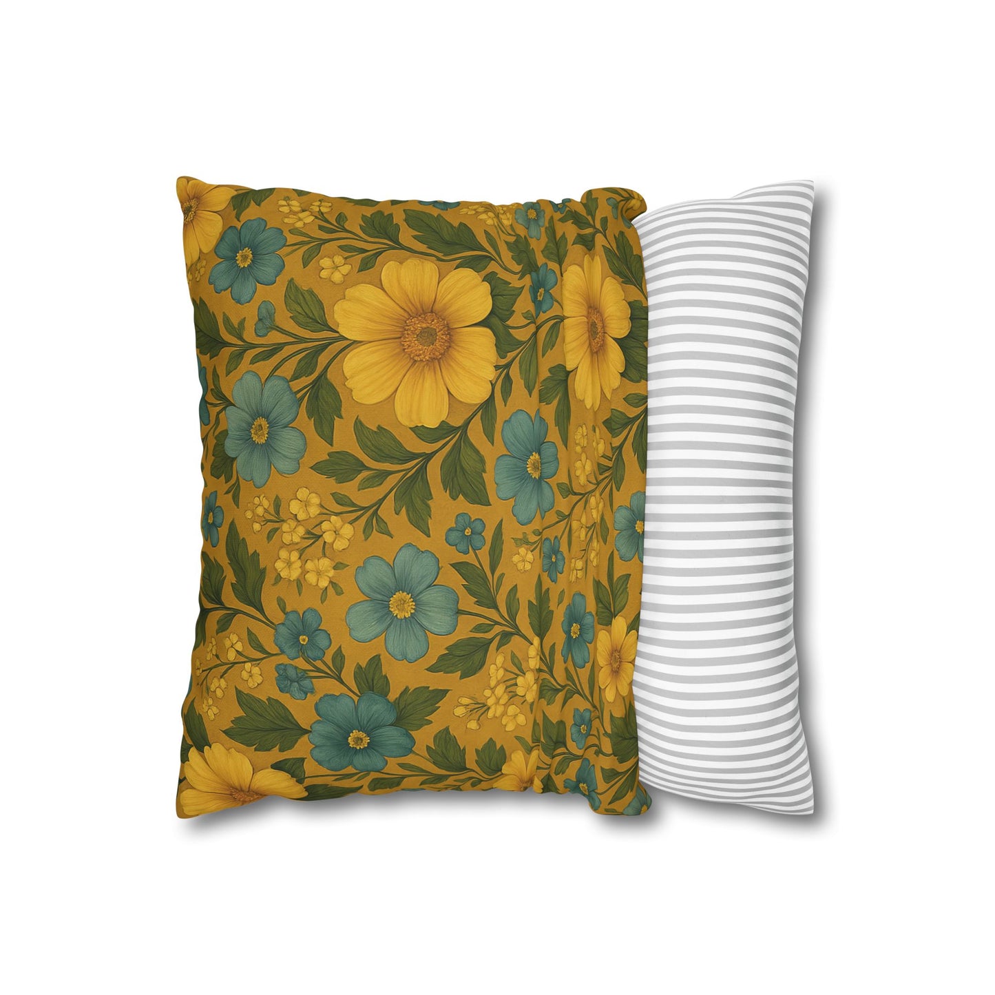 Bohemian Floral Pillowcase Cover, Cozy Home Decor, Vintage Style, Gift for Her, Spring Vibes, Couch Accessory, Cottagecore Throw