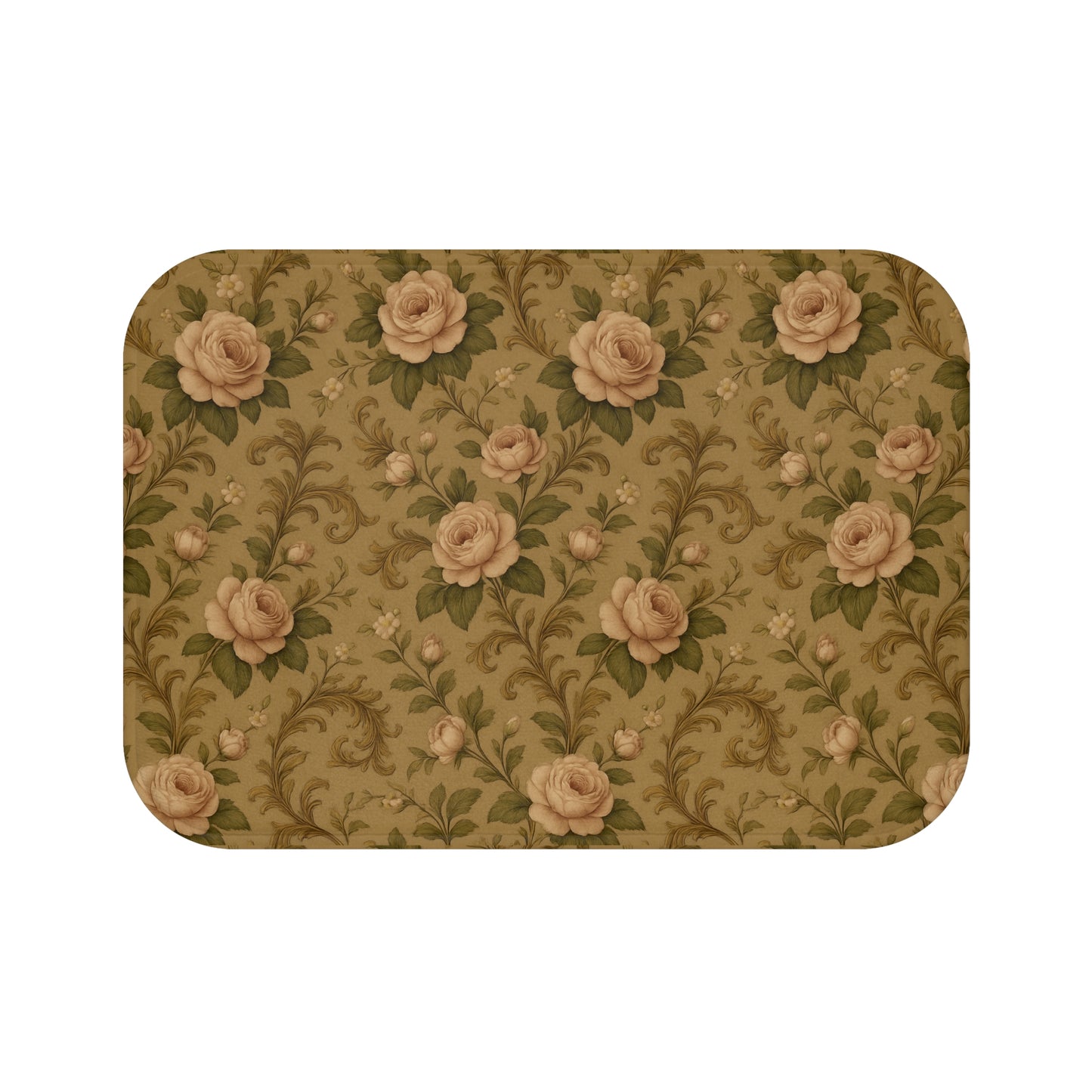 Vintage Floral Bath Mat, Cozy Bathroom Decor, Gift for Her, Rustic Home Accent, Mother's Day, Shabby Chic Style
