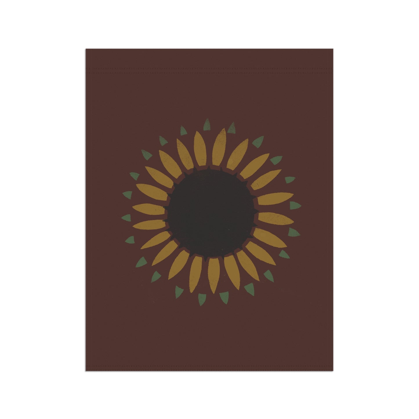 Sunflower Stencil on Red Early American Garden & House Banner