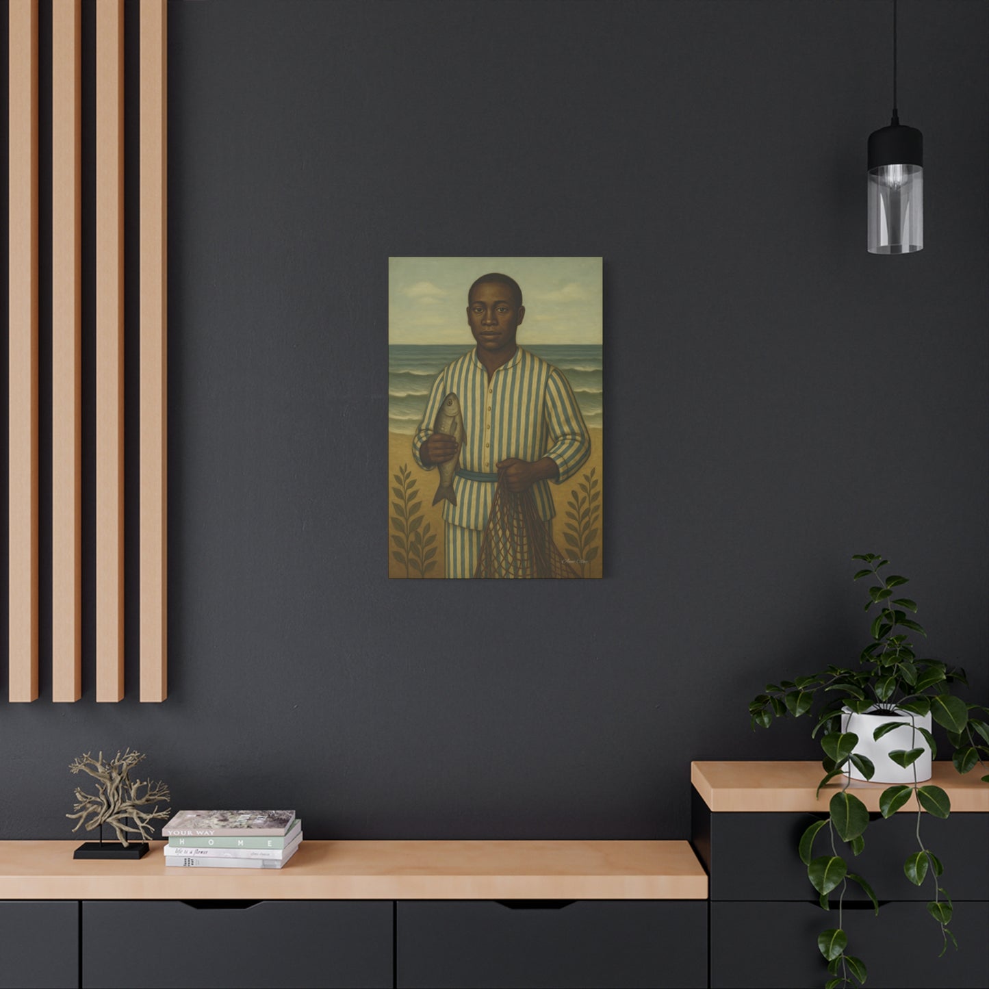 Canvas Wall Art, Vintage Fisherman Decor, Coastal Home Decor, Nautical Print, Beach House Art, Unique Gift Idea