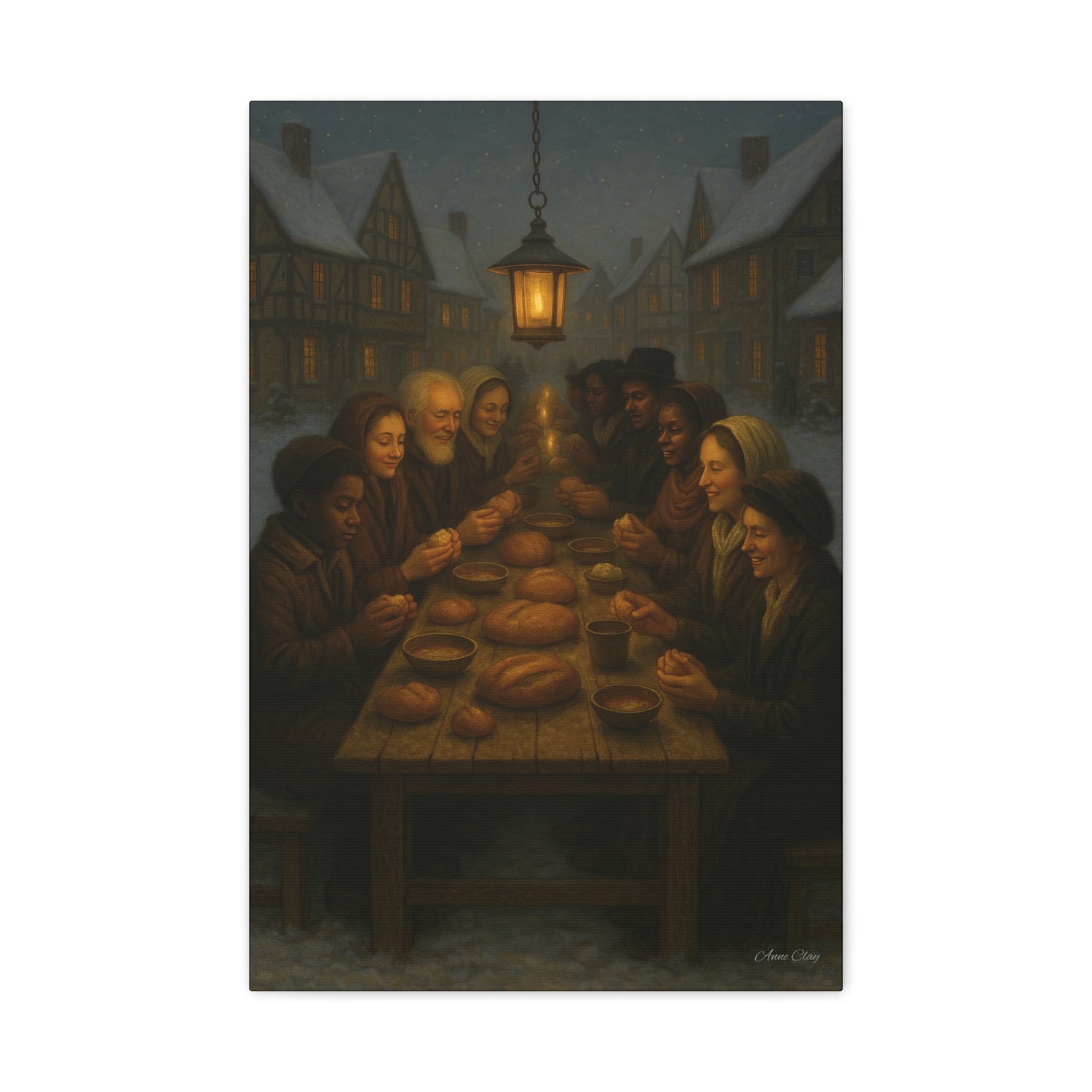 Endless Bounty Christmas Feast  Canvas Print