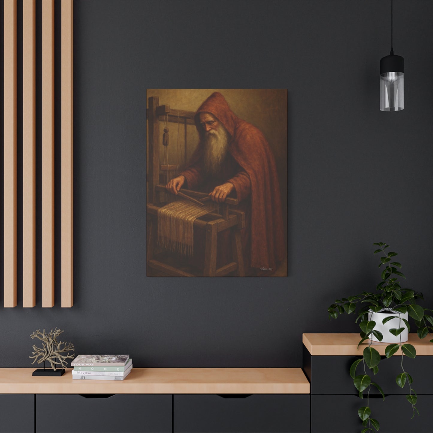 Artistic Matte Canvas Wall Art - Weaver's Wisdom Old World Santa