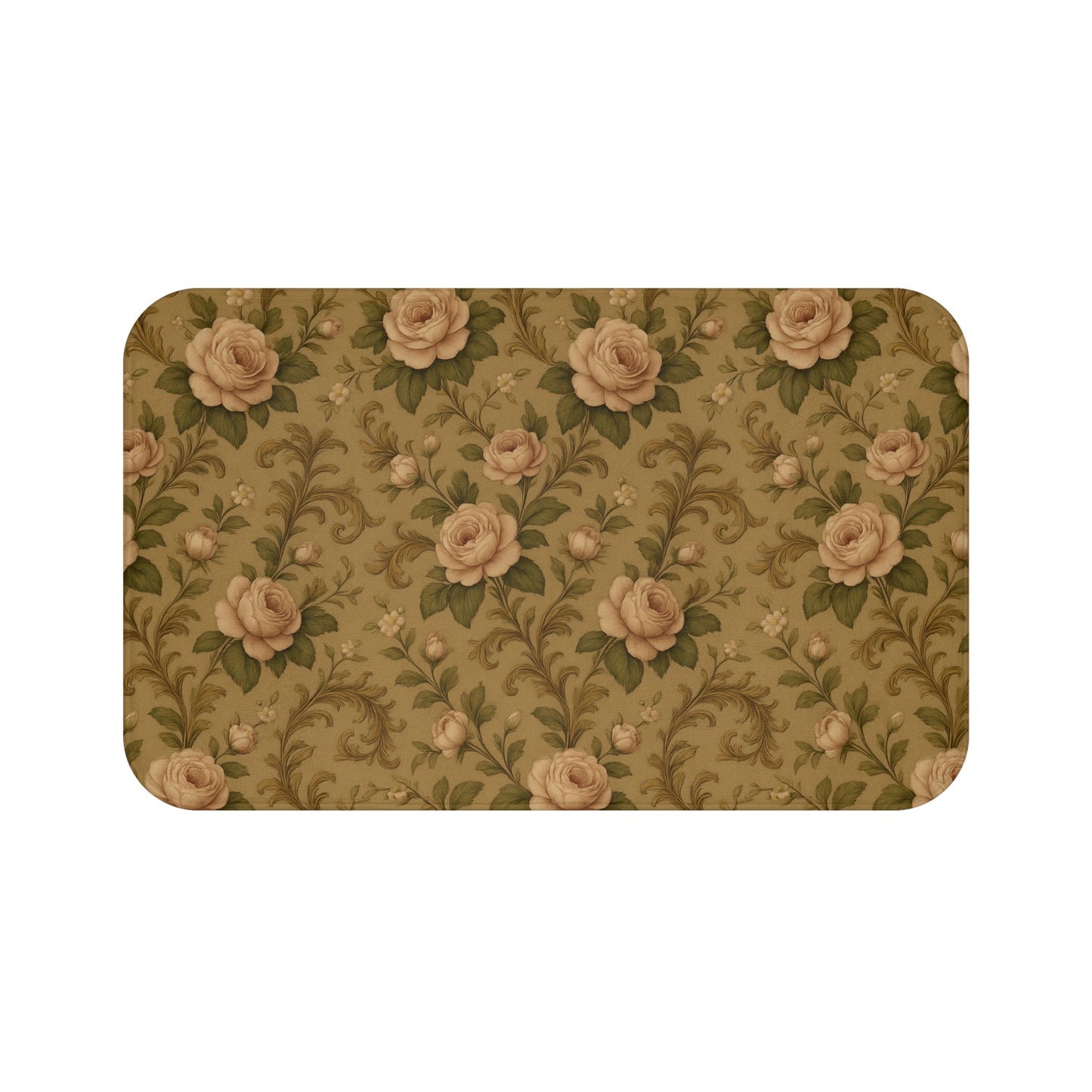 Vintage Floral Bath Mat, Cozy Bathroom Decor, Gift for Her, Rustic Home Accent, Mother's Day, Shabby Chic Style