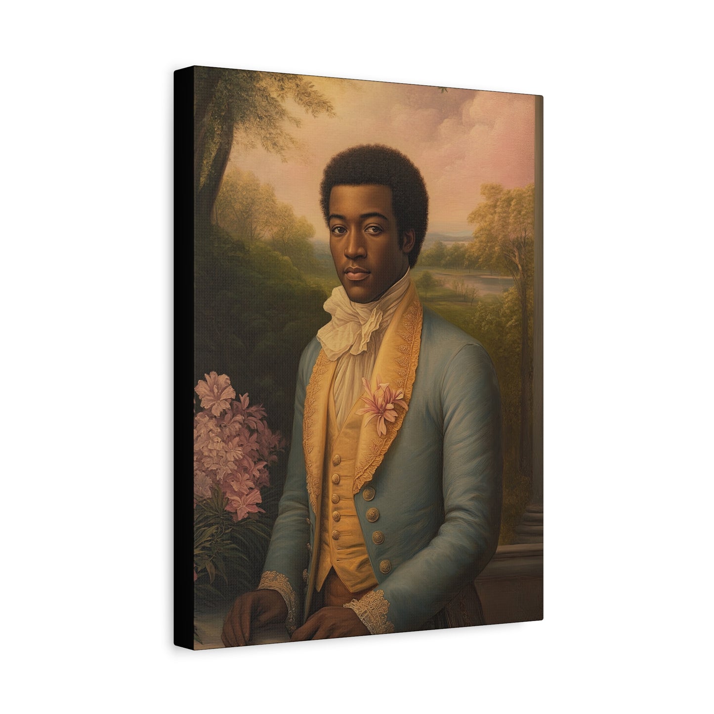 Elegant Stretched Canvas Art Print, Historical Portrait, Home Decor, Gift Idea, Wall Art, Living Room Decoration, Black History