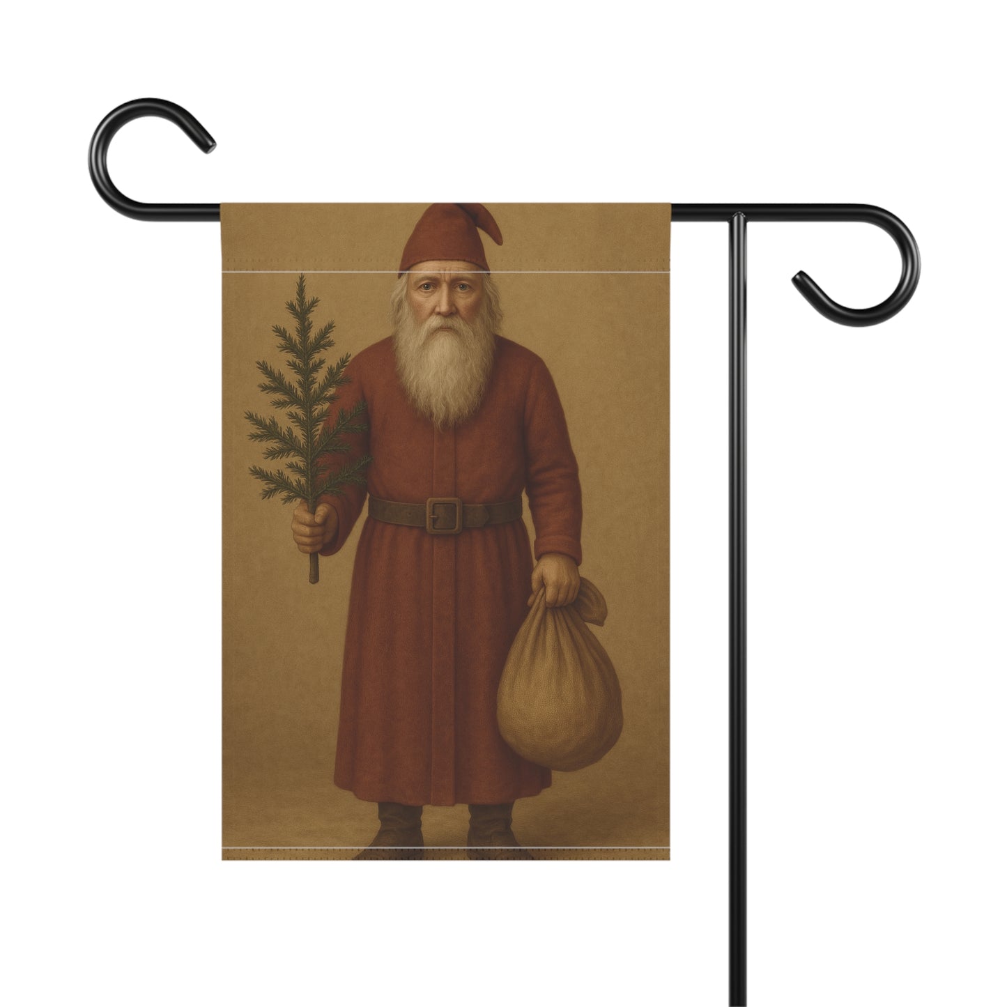 Christmas Garden Banner with Vintage Santa Design