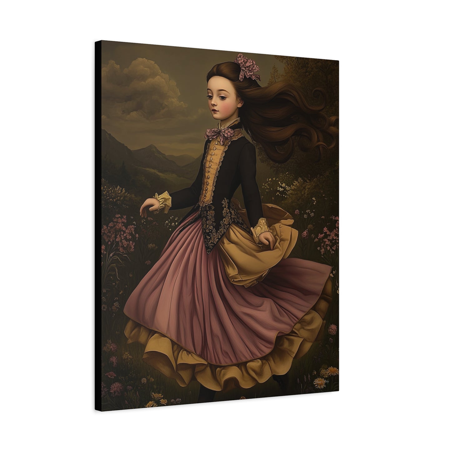 Stretched Canvas Wall Art - Ethereal Dancing Girl, Vintage Home Decor, Whimsical Art for Living Room, Unique Gift for Her, Enchanting [...]