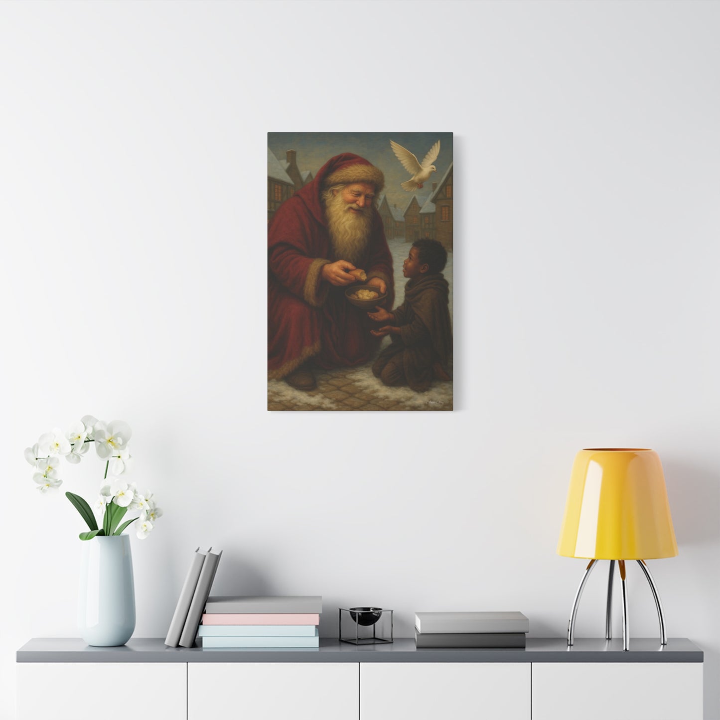 Spirit of Christmas Santa Giving Joy Canvas Print