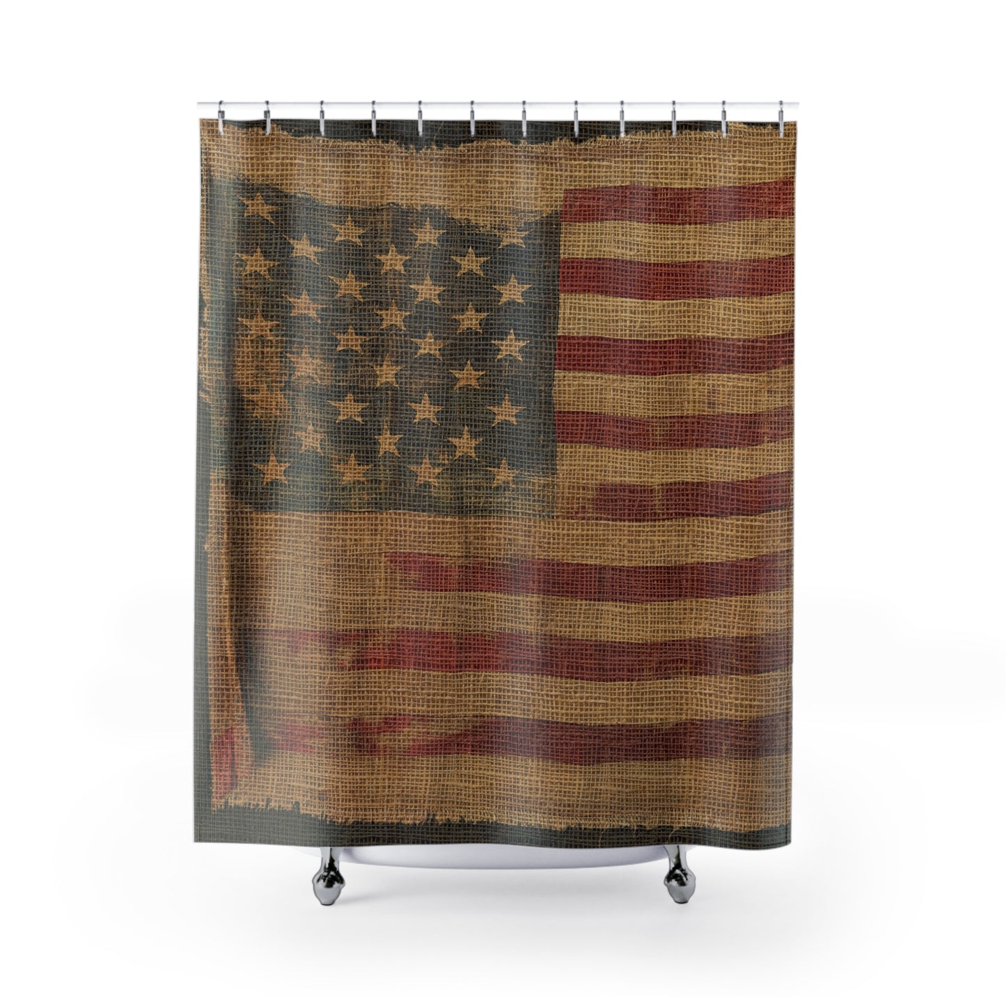 Gritty Flag Shower Curtains